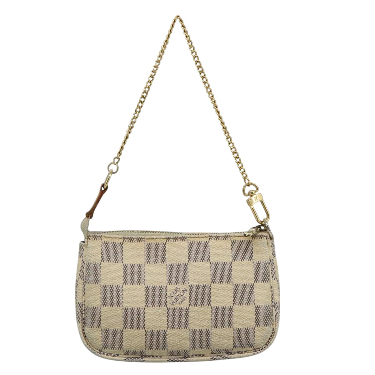 LOUIS VUITTON Damier Azur Mini Pochette Accessoires Pouch N63005 LV 105954