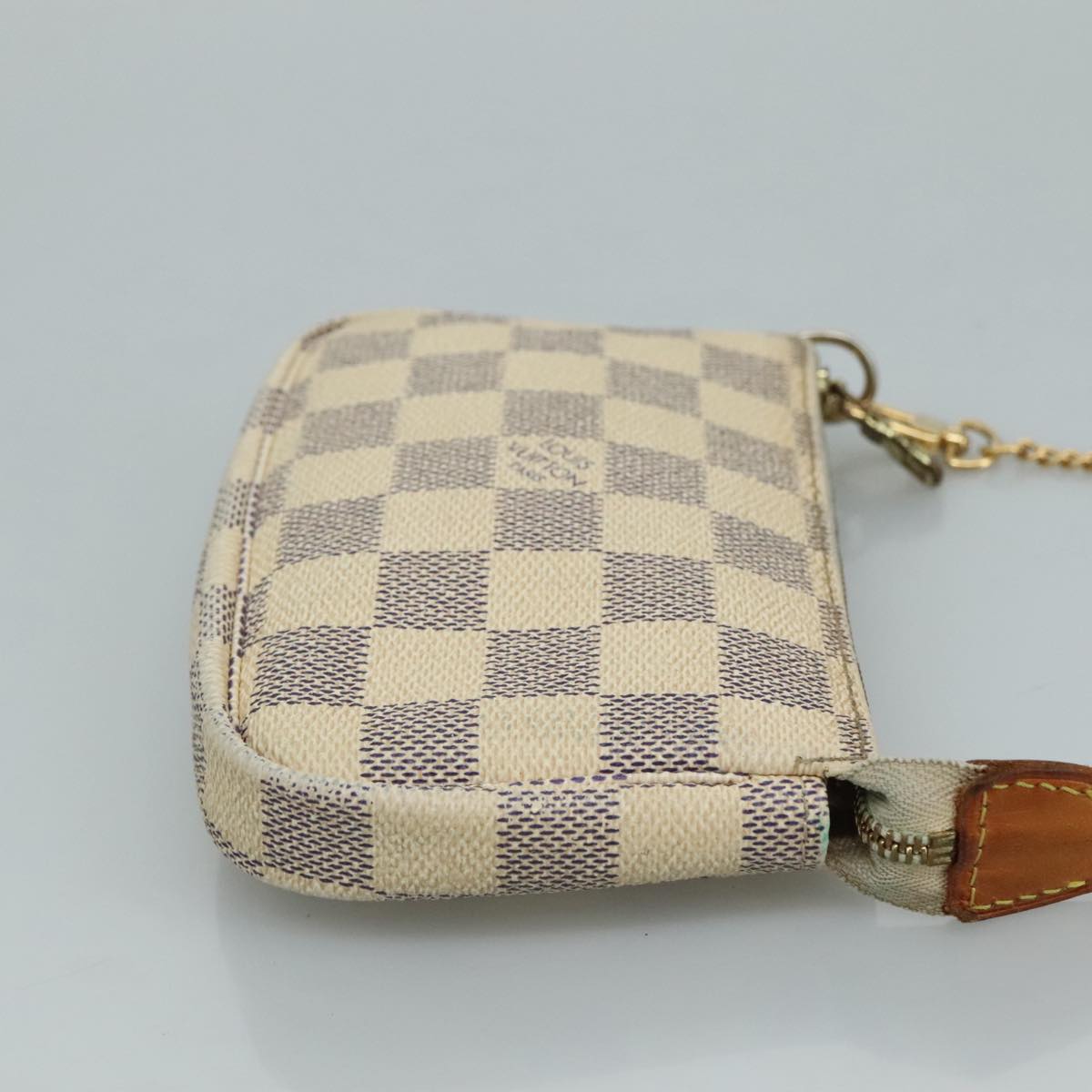 LOUIS VUITTON Damier Azur Mini Pochette Accessoires Pouch N63005 LV 105954