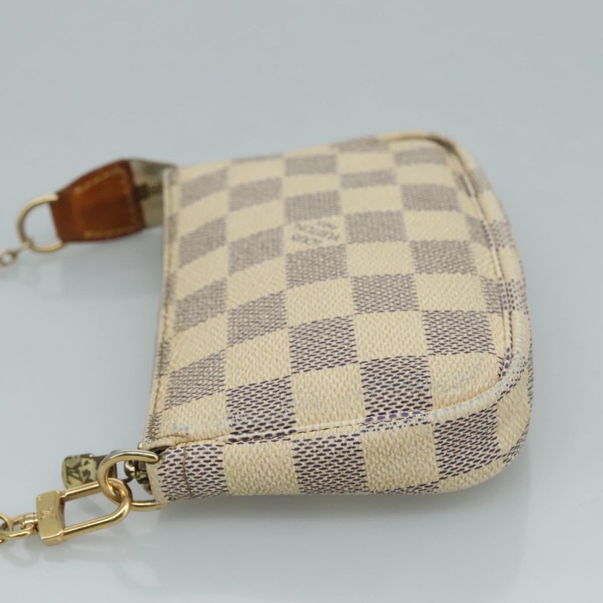 LOUIS VUITTON Damier Azur Mini Pochette Accessoires Pouch N63005 LV 105954