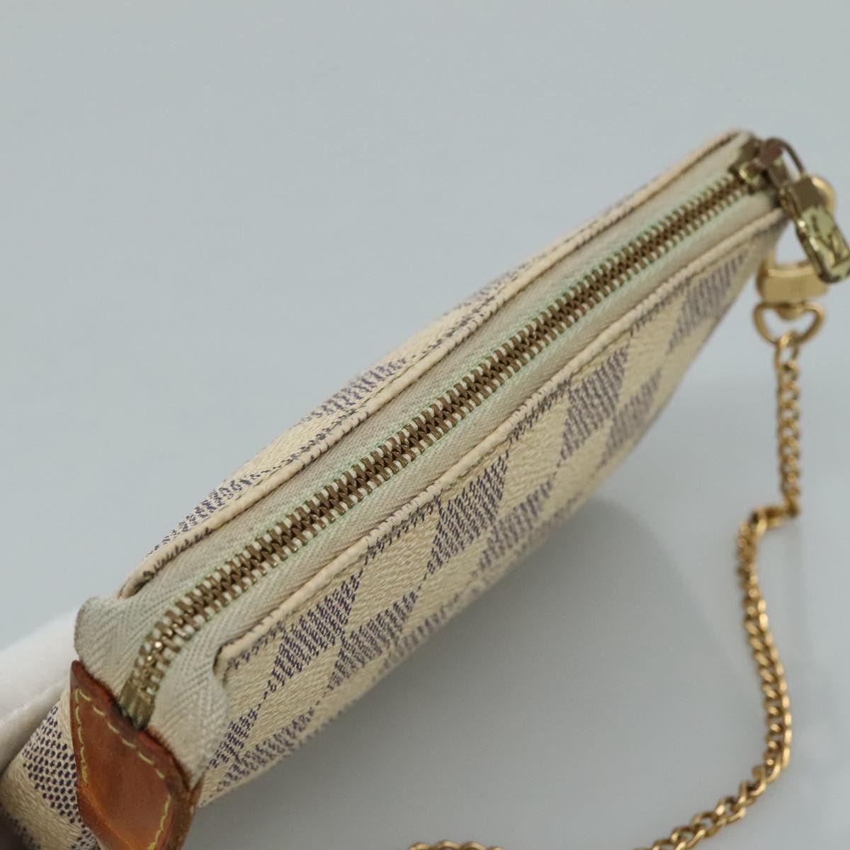 LOUIS VUITTON Damier Azur Mini Pochette Accessoires Pouch N63005 LV 105954