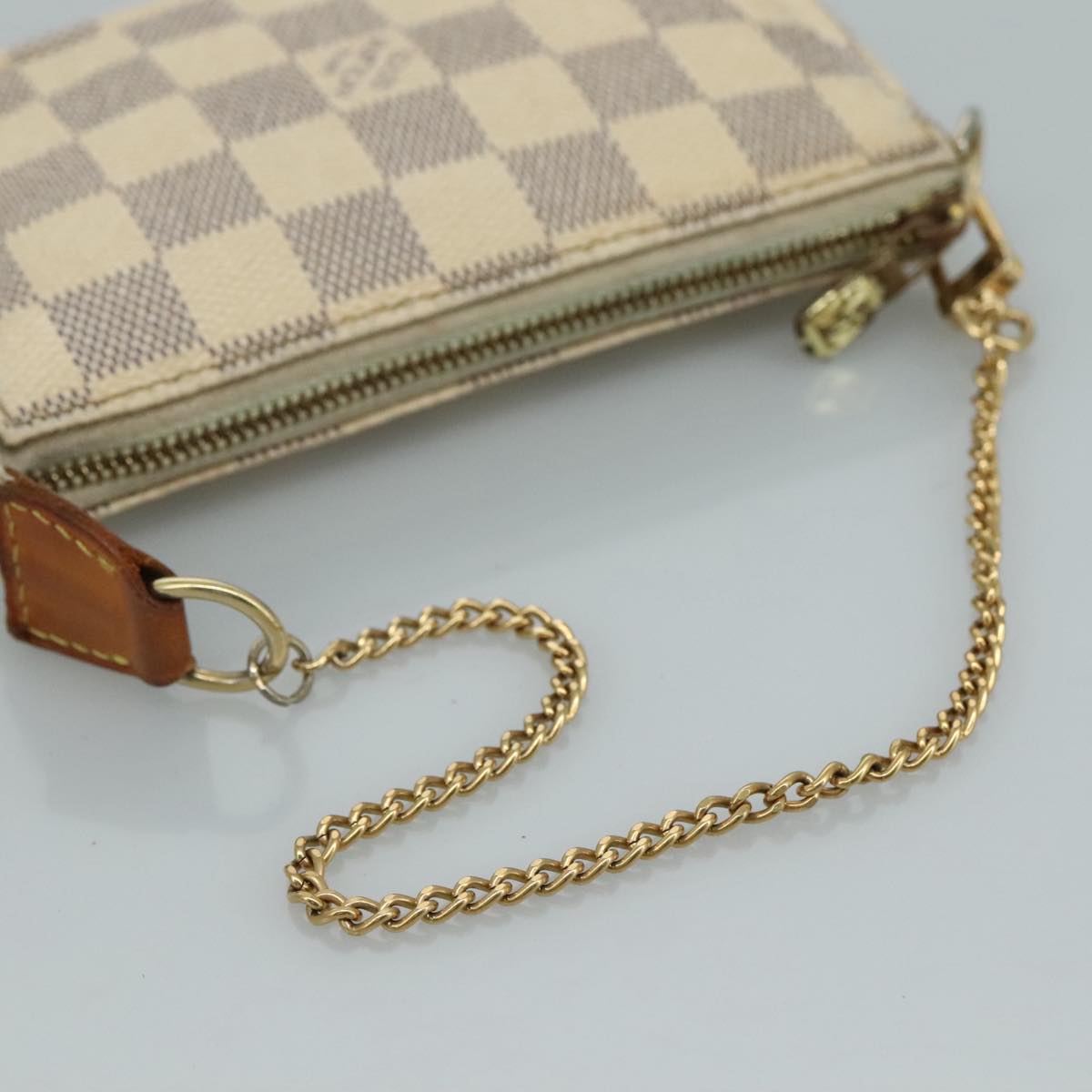 LOUIS VUITTON Damier Azur Mini Pochette Accessoires Pouch N63005 LV 105954