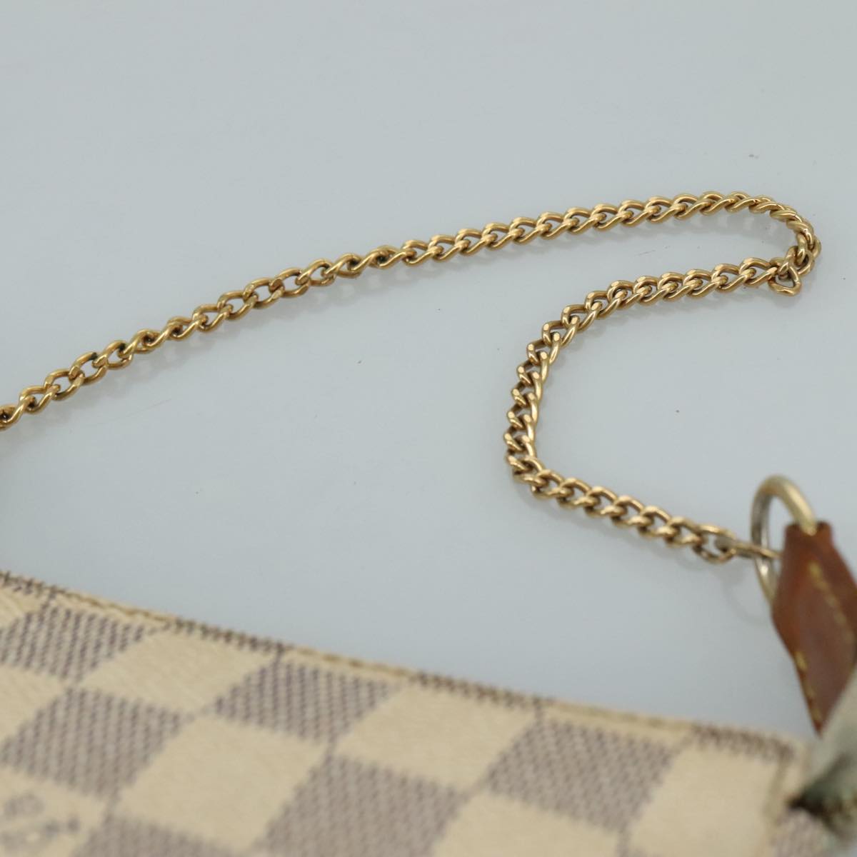 LOUIS VUITTON Damier Azur Mini Pochette Accessoires Pouch N63005 LV 105954