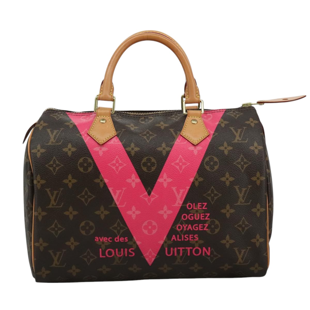 LOUIS VUITTON Monogram V Line Speedy 30 Hand Bag M41533 LV 105968A