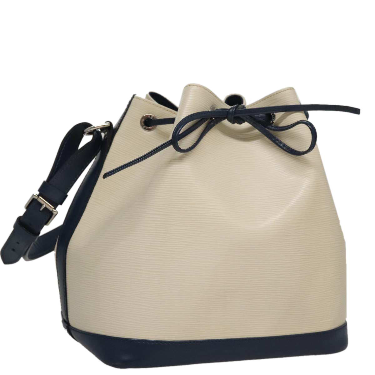 LOUIS VUITTON Epi Petit Noe Bicolor Shoulder Bag White Navy M40881 106318