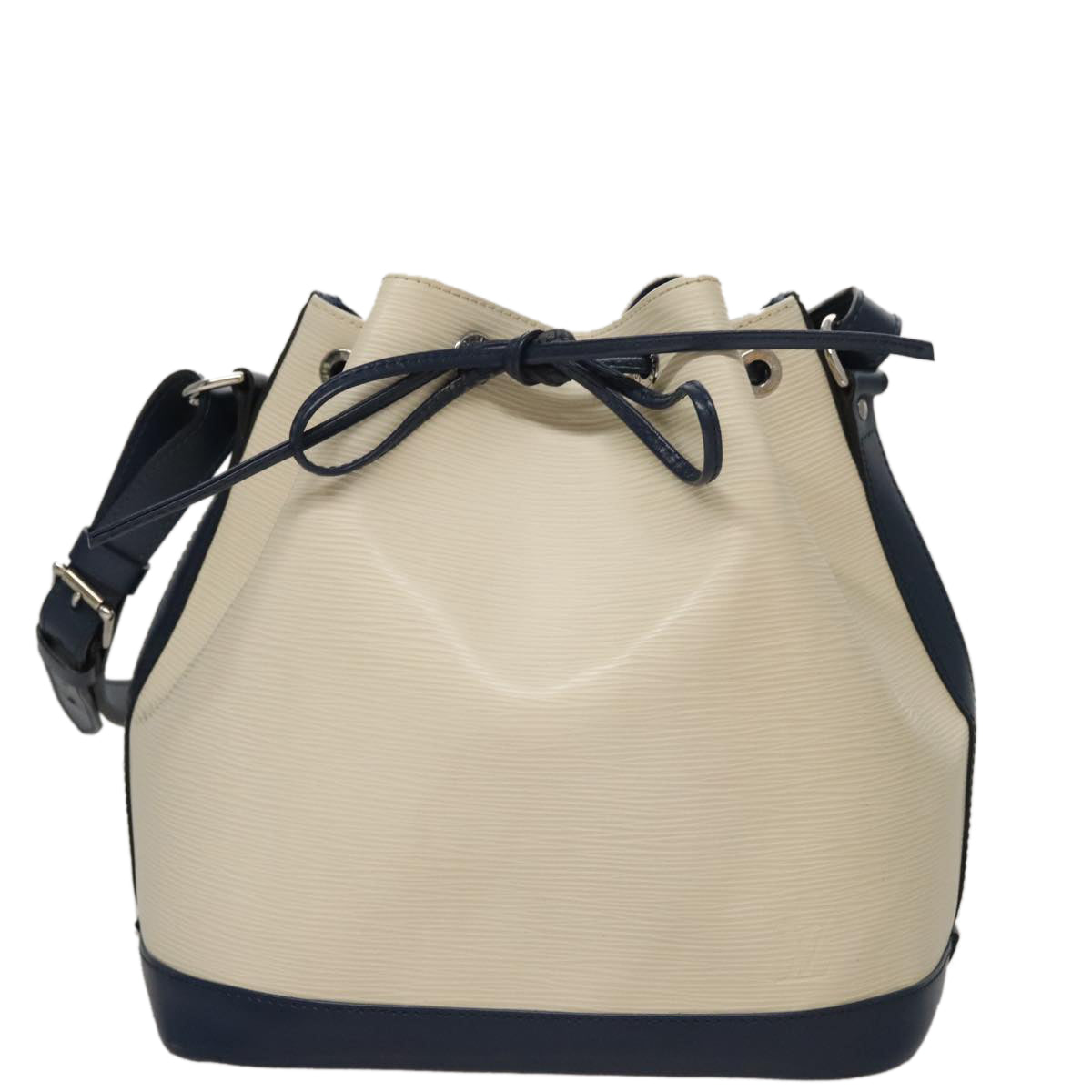 LOUIS VUITTON Epi Petit Noe Bicolor Shoulder Bag White Navy M40881 106318