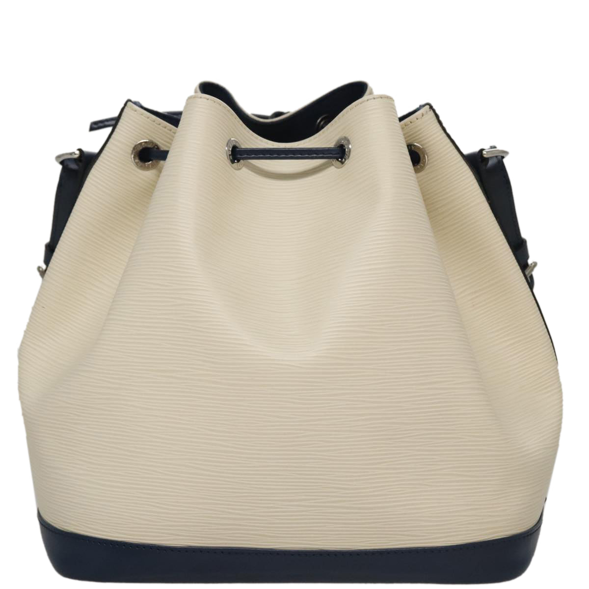 LOUIS VUITTON Epi Petit Noe Bicolor Shoulder Bag White Navy M40881 106318