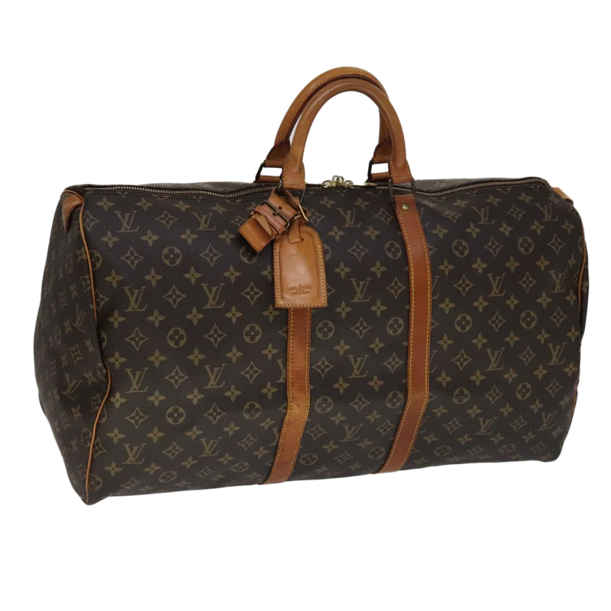 LOUIS VUITTON Monogram Keepall 55 Boston Bag M41424 LV 106578