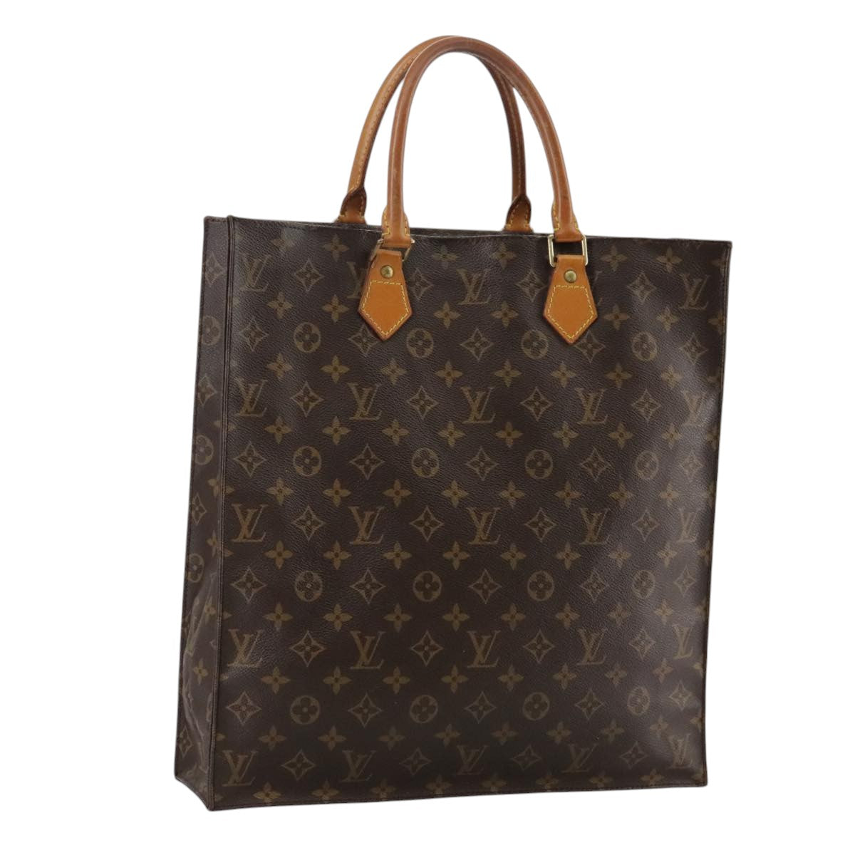 LOUIS VUITTON Monogram Sac Plat Hand Bag M51140 LV 106944