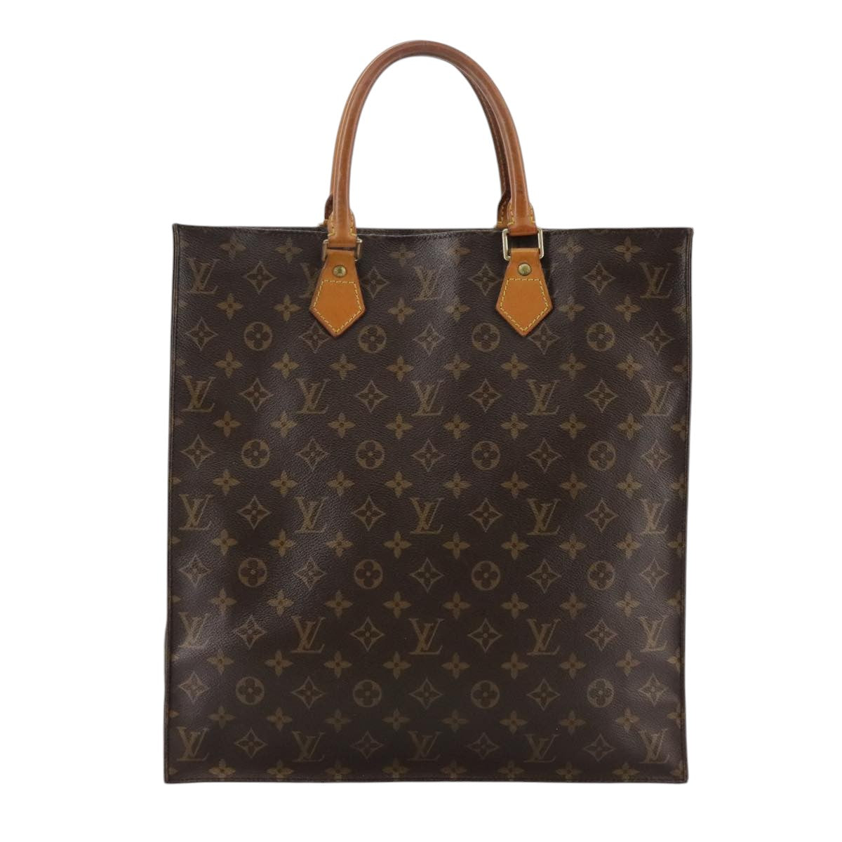LOUIS VUITTON Monogram Sac Plat Hand Bag M51140 LV 106944