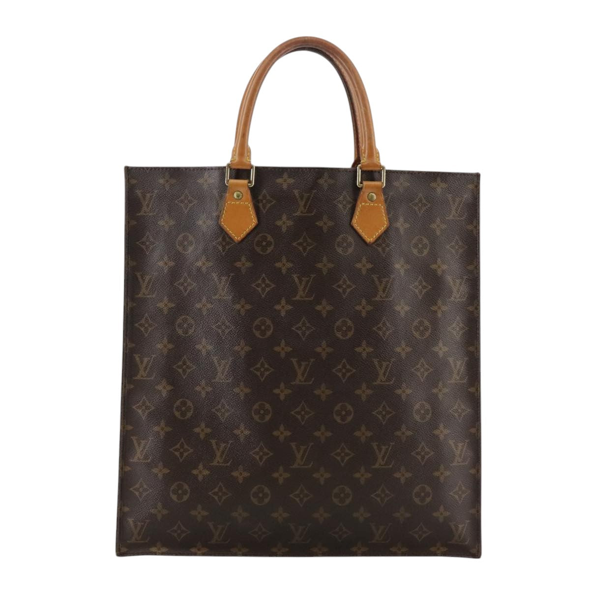 LOUIS VUITTON Monogram Sac Plat Hand Bag M51140 LV 106944