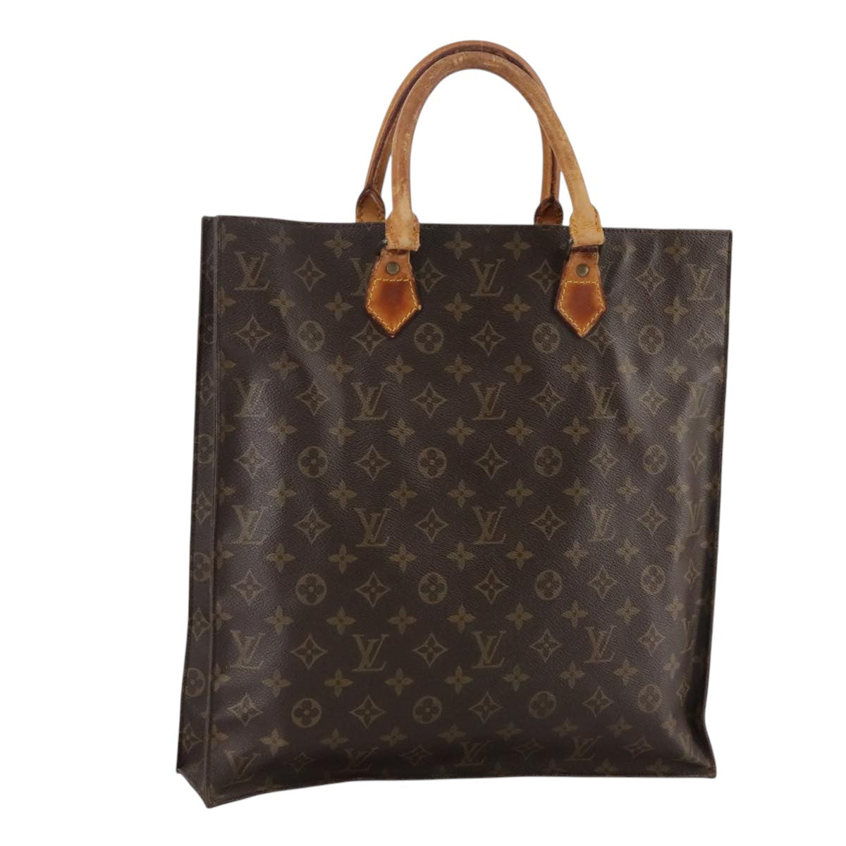 LOUIS VUITTON Monogram Sac Plat Hand Bag M51140 LV 106945