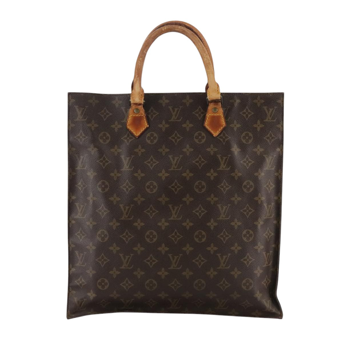 LOUIS VUITTON Monogram Sac Plat Hand Bag M51140 LV 106945