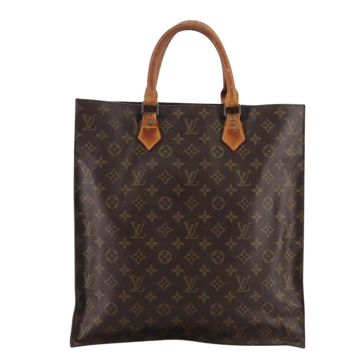 LOUIS VUITTON Monogram Sac Plat Hand Bag M51140 LV 106945