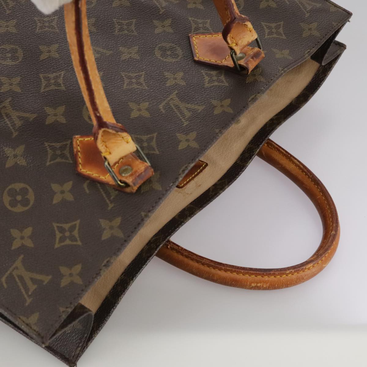 LOUIS VUITTON Monogram Sac Plat Hand Bag M51140 LV 106945