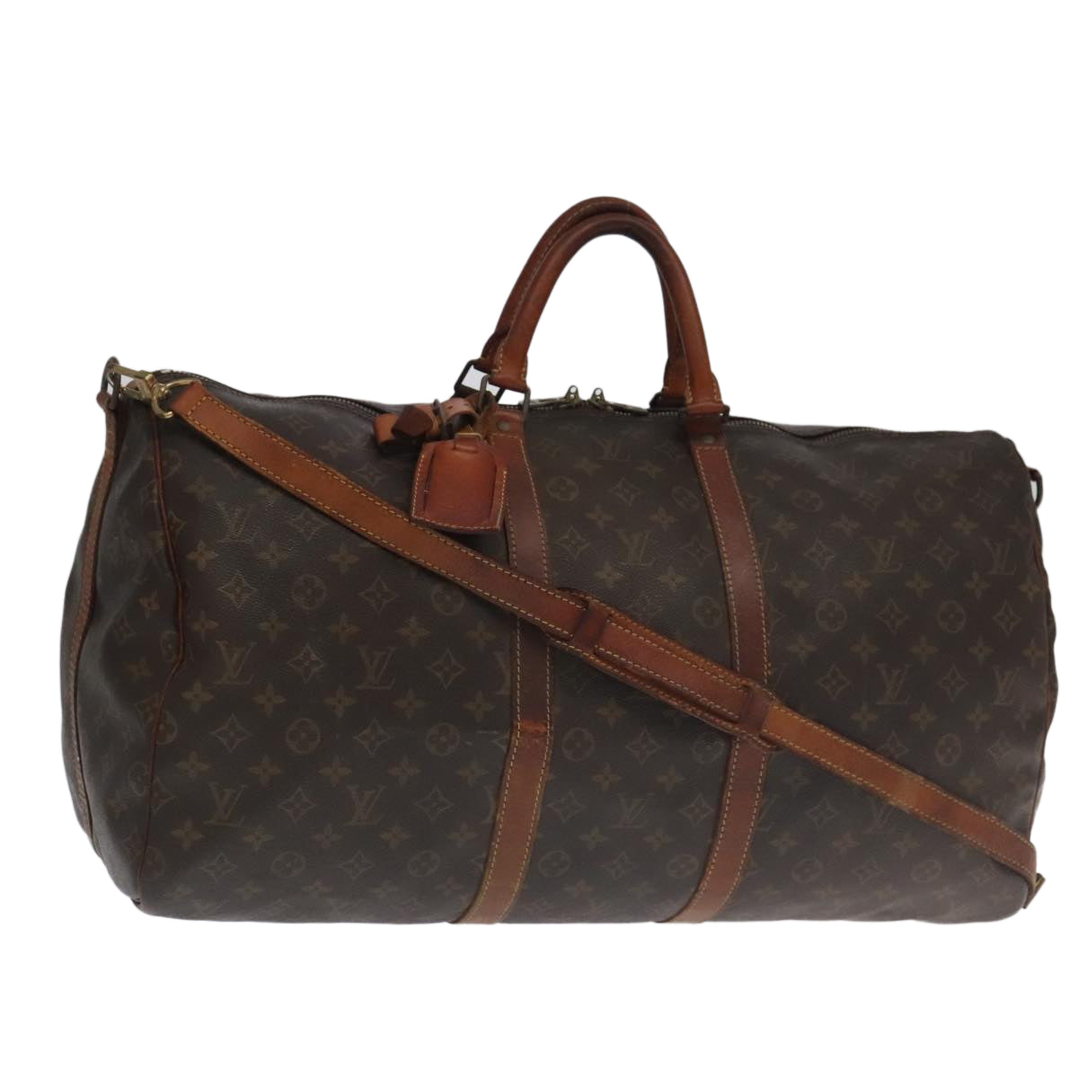 LOUIS VUITTON Monogram Keepall Bandouliere 55 Boston Bag M41414 LV 107048