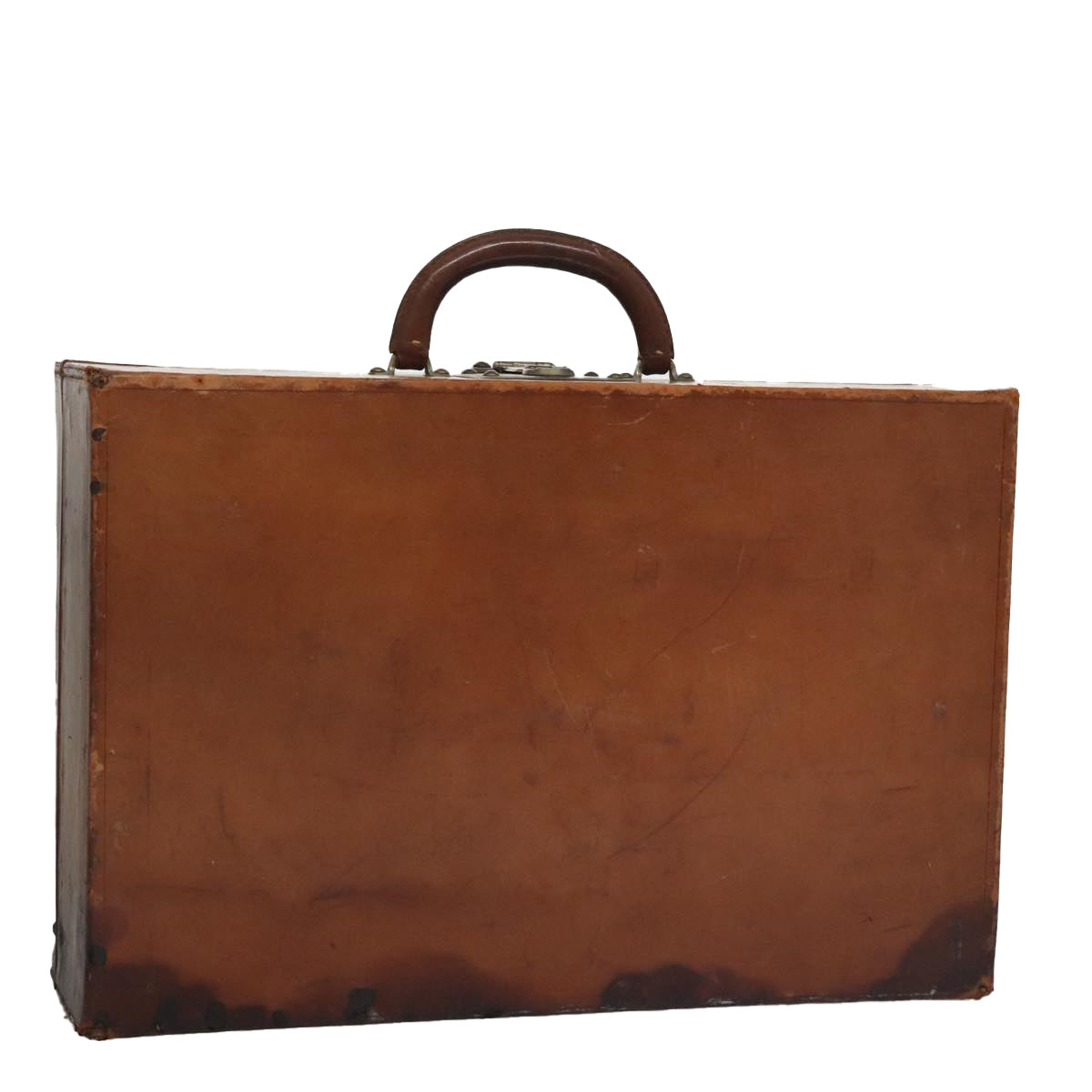 LOUIS VUITTON Trunk Case Leather Beige LV 107256