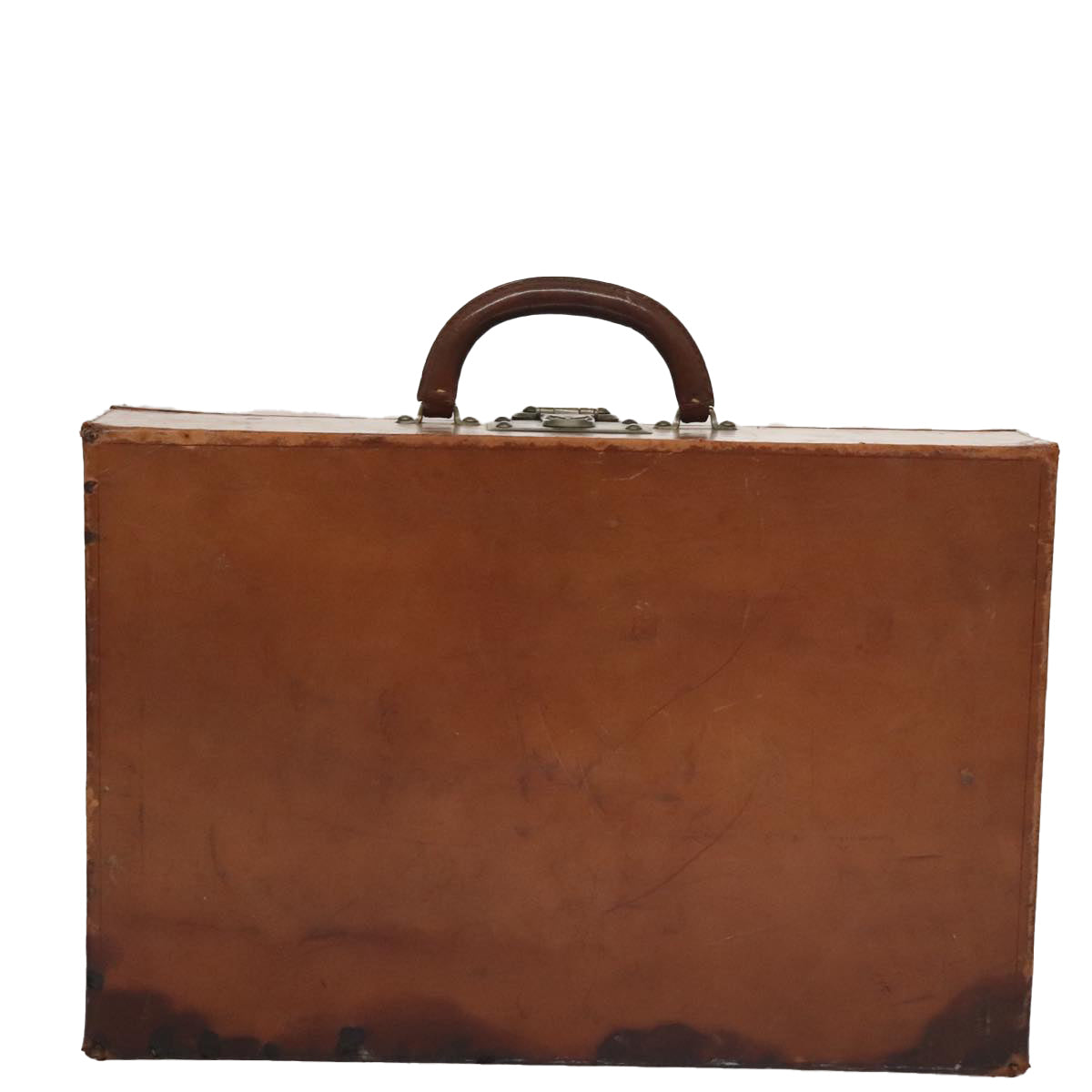 LOUIS VUITTON Trunk Case Leather Beige LV 107256