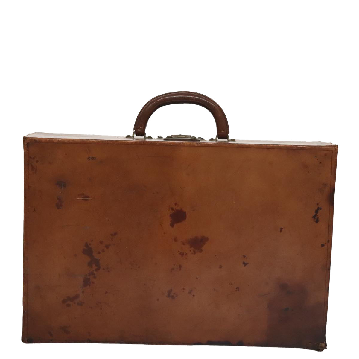 LOUIS VUITTON Trunk Case Leather Beige LV 107256