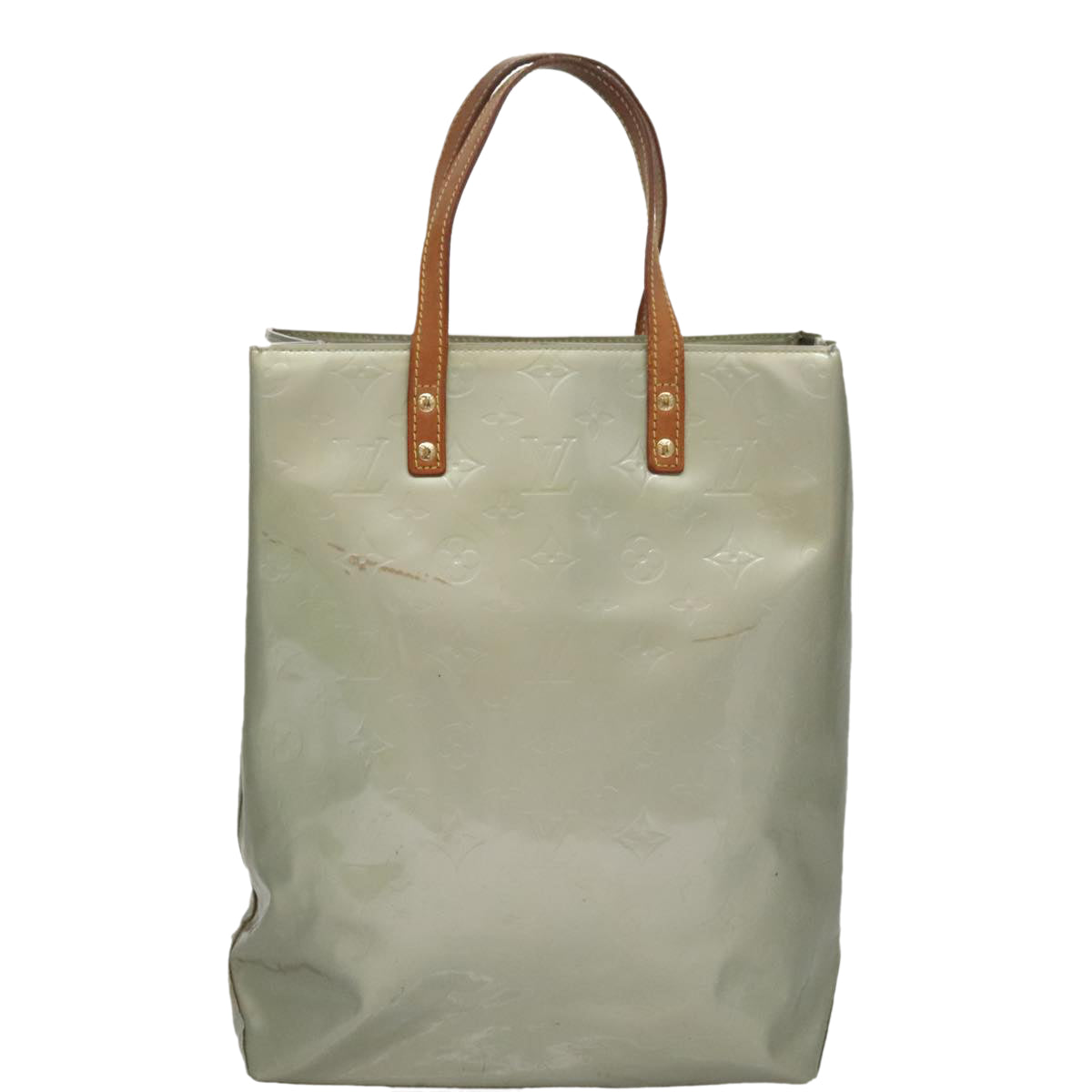 LOUIS VUITTON Monogram Vernis Reade MM Hand Bag Gris M91142 LV 107397