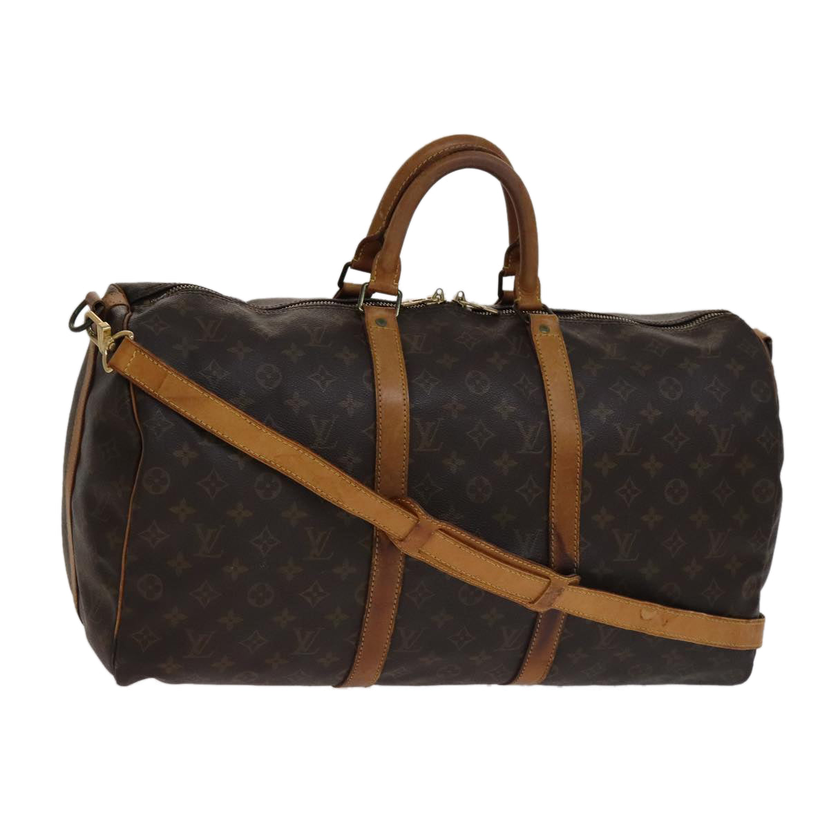 LOUIS VUITTON Monogram Keepall Bandouliere 50 Boston Bag M41416 LV 107399