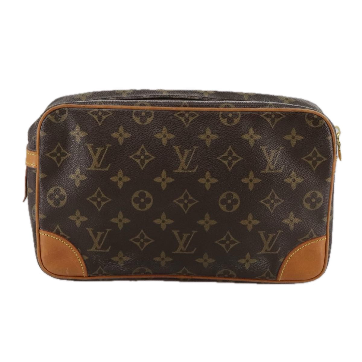 LOUIS VUITTON Monogram Compiegne 28 Clutch Bag M51845 LV 107422