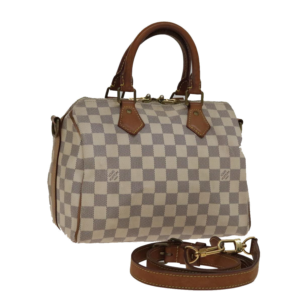 LOUIS VUITTON Damier Azur Speedy Bandouliere 25 Hand Bag N41000 LV 107432