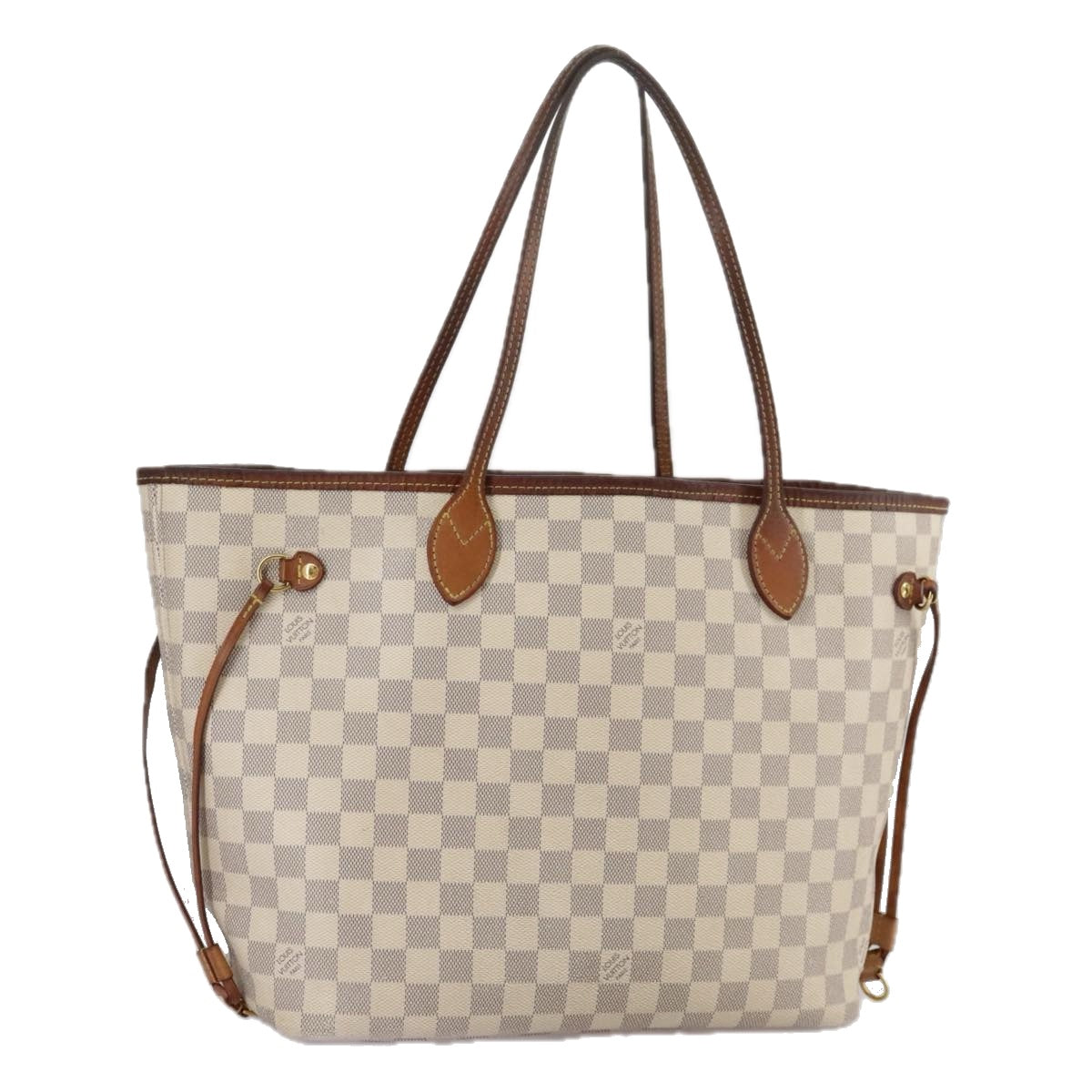 LOUIS VUITTON Damier Azur Neverfull MM Tote Bag N51107 LV 107434
