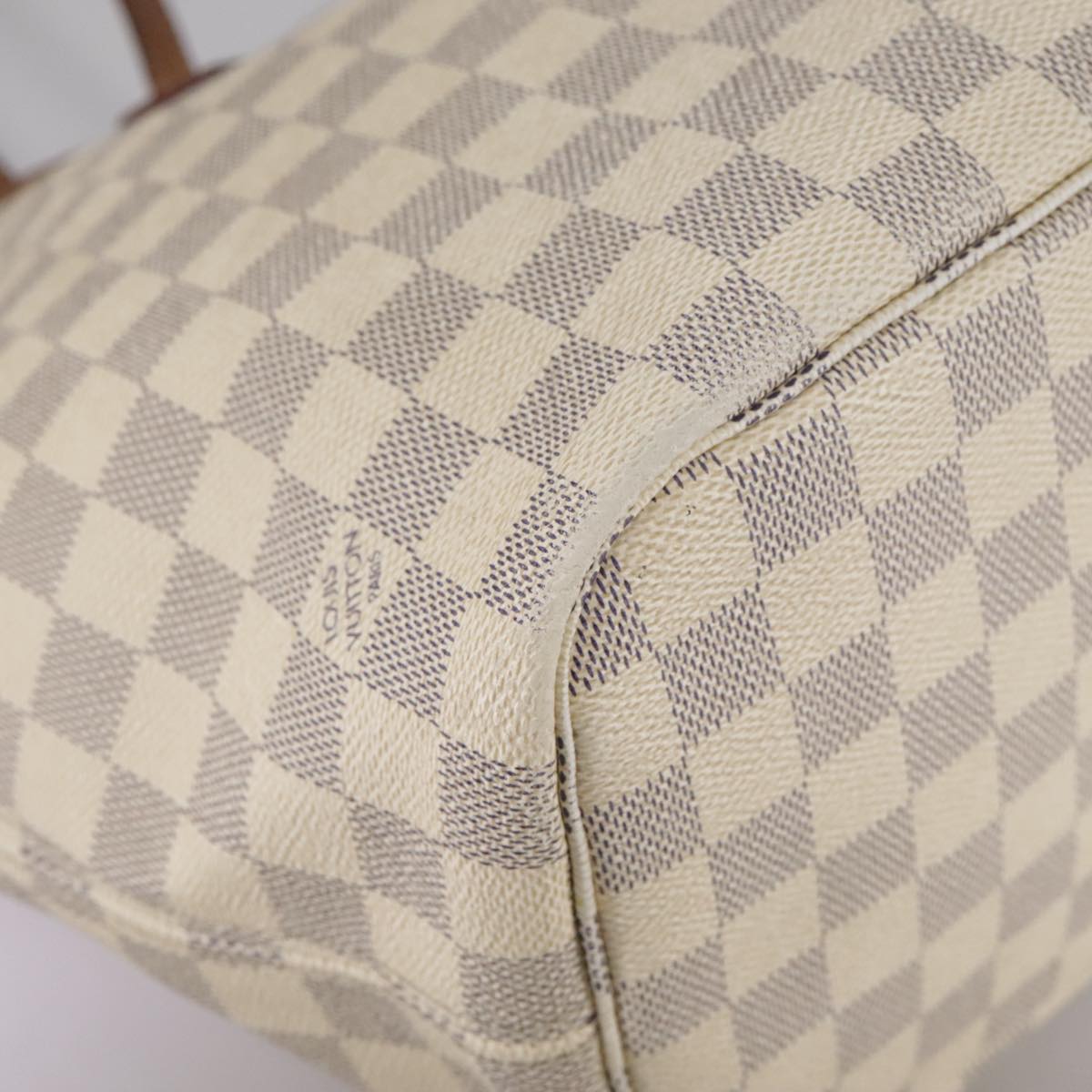 LOUIS VUITTON Damier Azur Neverfull MM Tote Bag N51107 LV 107434