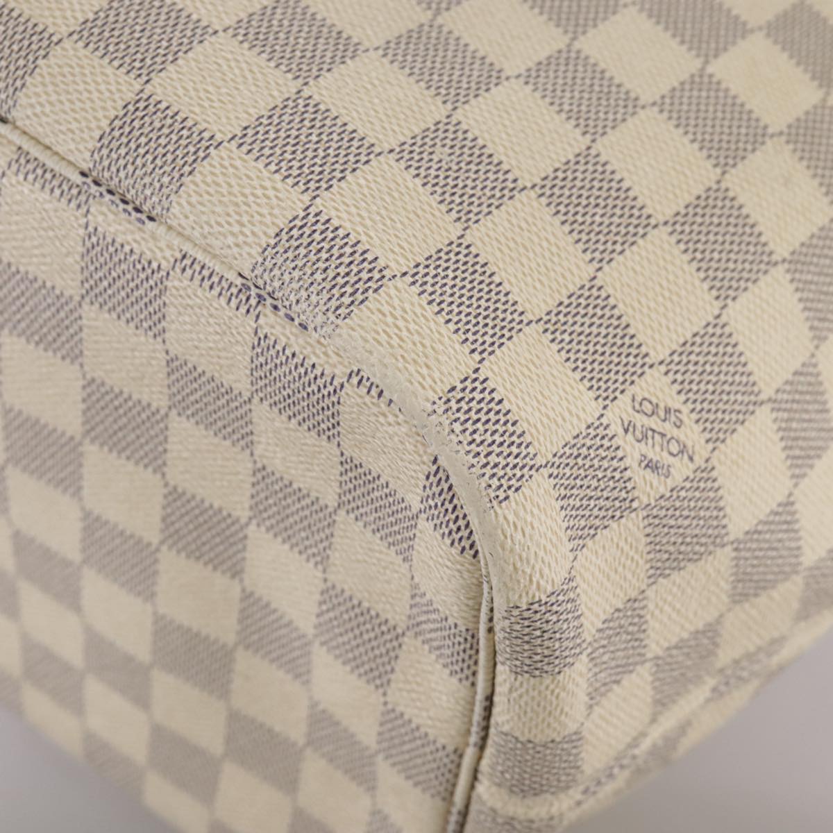 LOUIS VUITTON Damier Azur Neverfull MM Tote Bag N51107 LV 107434