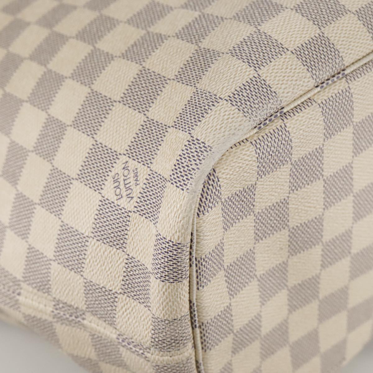 LOUIS VUITTON Damier Azur Neverfull MM Tote Bag N51107 LV 107434