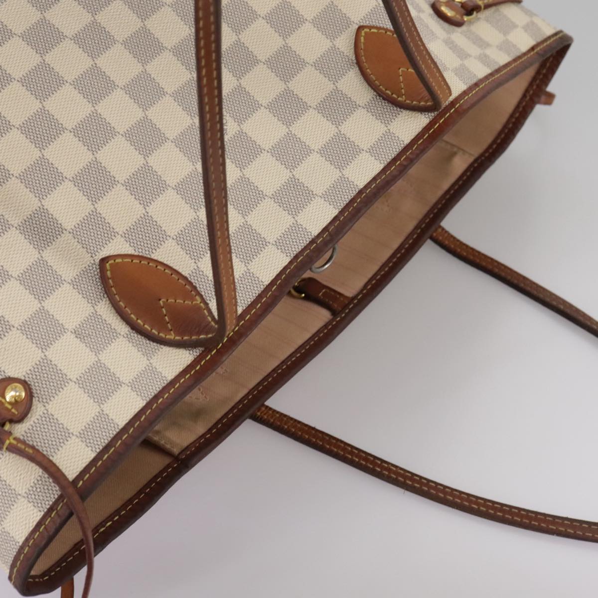 LOUIS VUITTON Damier Azur Neverfull MM Tote Bag N51107 LV 107434