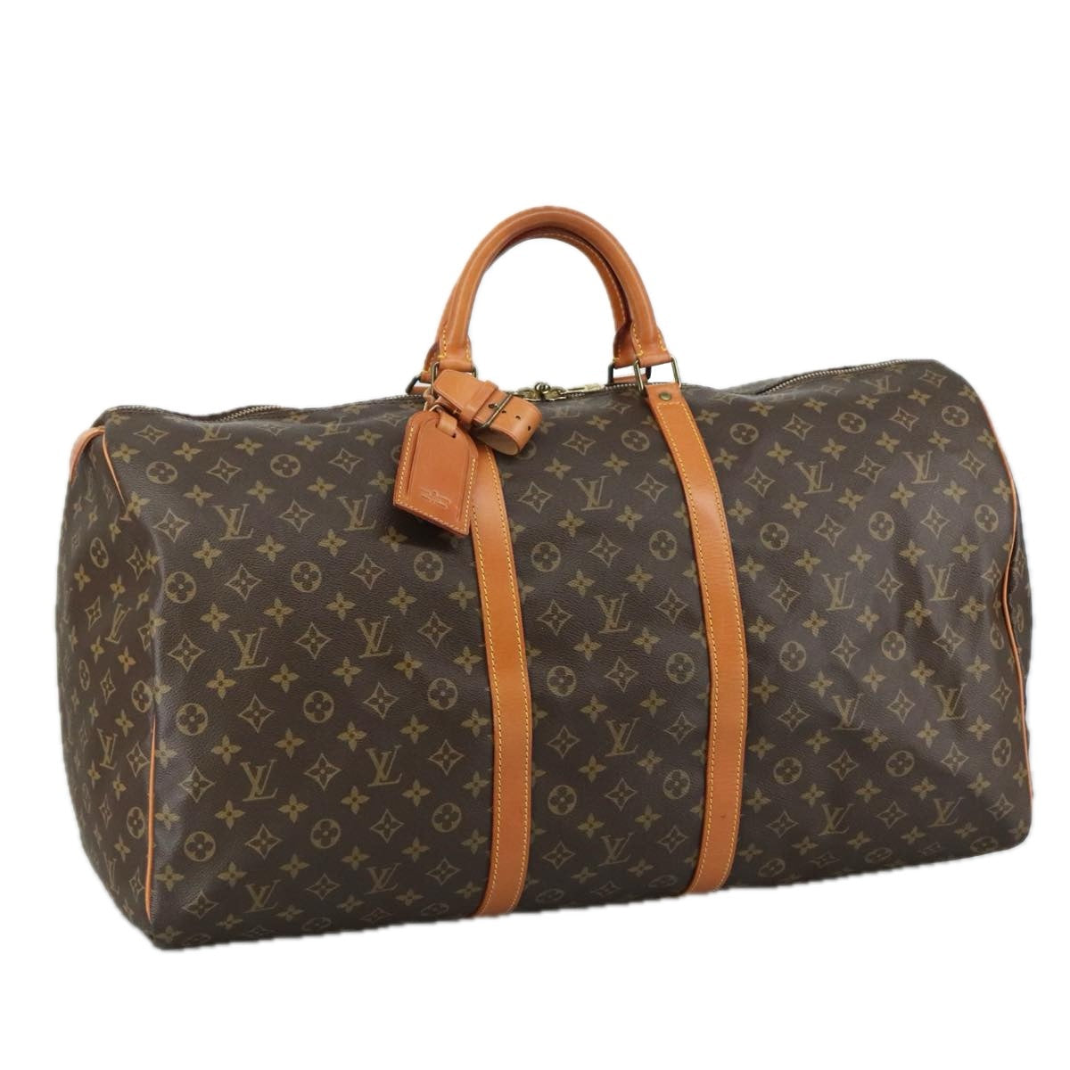 LOUIS VUITTON Monogram Keepall 60 Boston Bag M41422 LV 107450