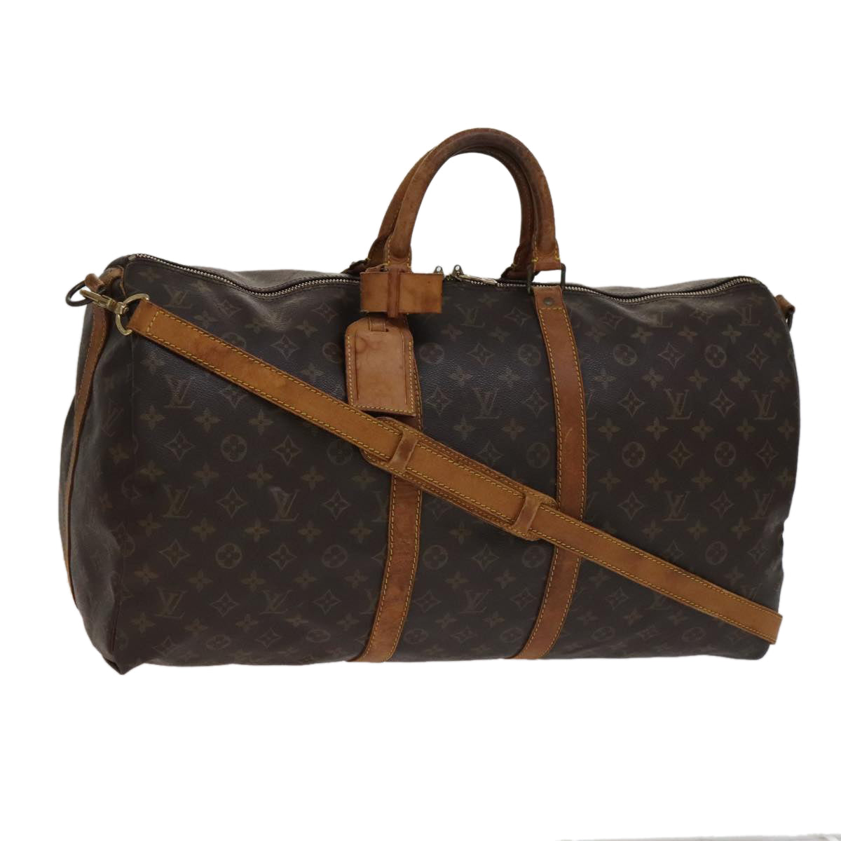 LOUIS VUITTON Monogram Keepall Bandouliere 55 Boston Bag M41414 LV 107455