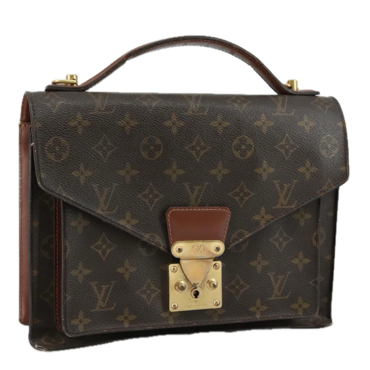 LOUIS VUITTON Monogram Monceau28 Hand Bag M51185 LV 107555