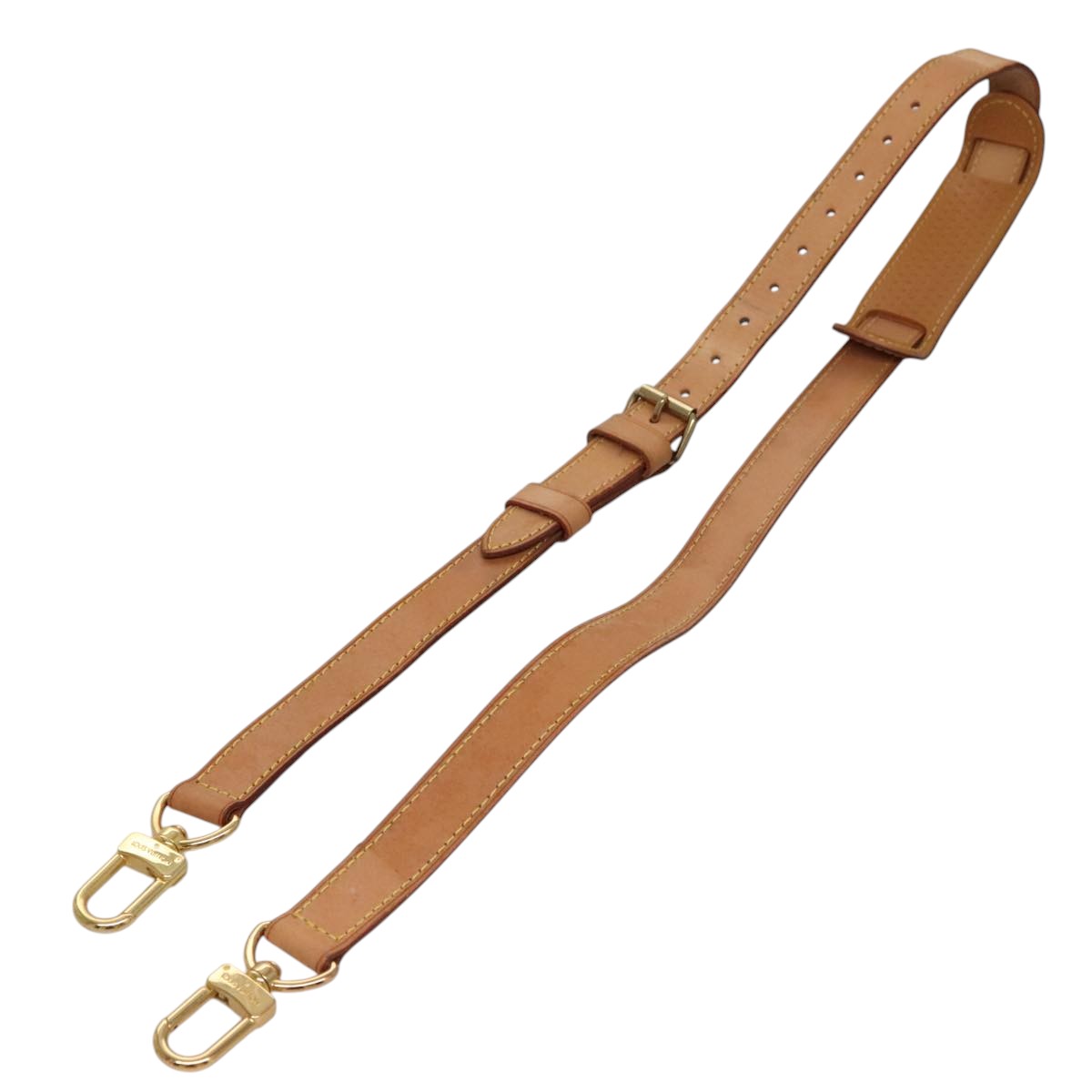 LOUIS VUITTON Adjustable Shoulder Strap Leather 40.2""-47.2"" Beige 107581