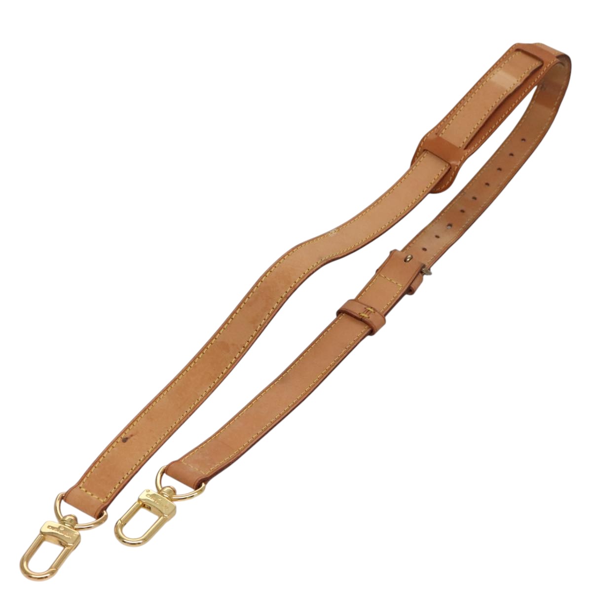 LOUIS VUITTON Adjustable Shoulder Strap Leather 40.2""-47.2"" Beige 107581