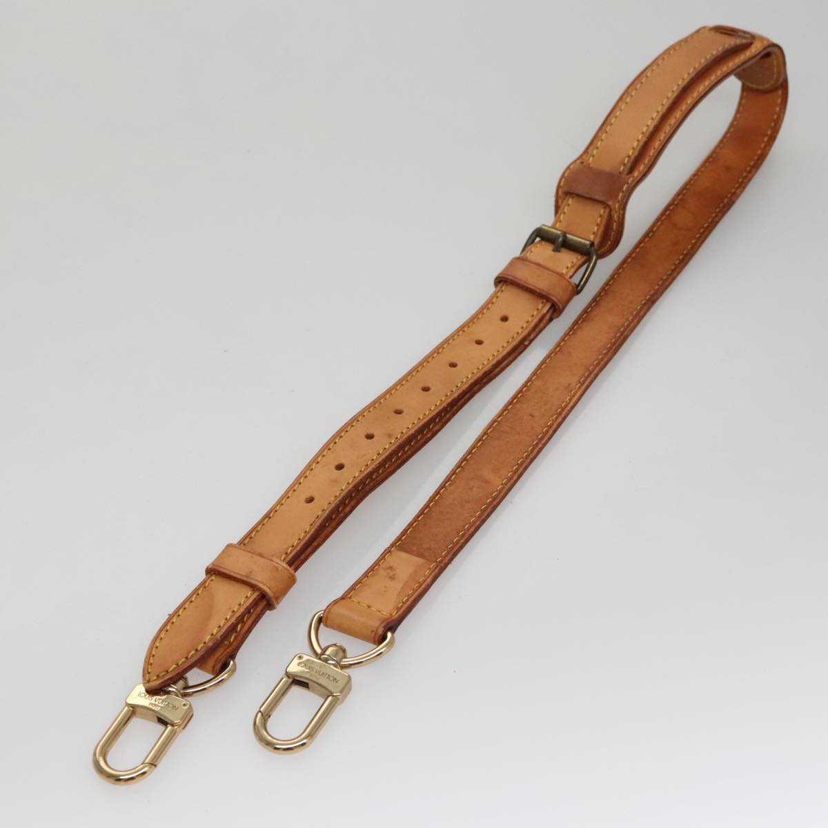 LOUIS VUITTON Adjustable Shoulder Strap Leather 36.2""-43.3"" Beige 107582