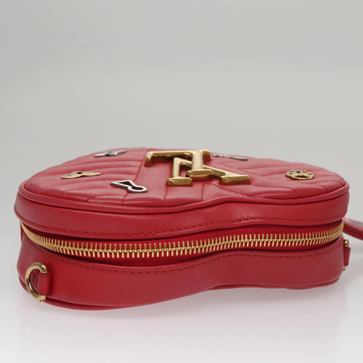 LOUIS VUITTON New Wave Ecarlat Shoulder Bag Leather Red M52794 LV 107662A