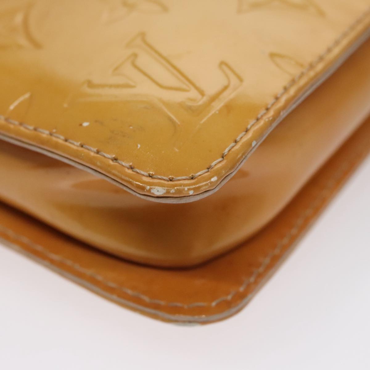 LOUIS VUITTON Monogram Vernis Lexington Accessory Pouch Beige M91010 107670