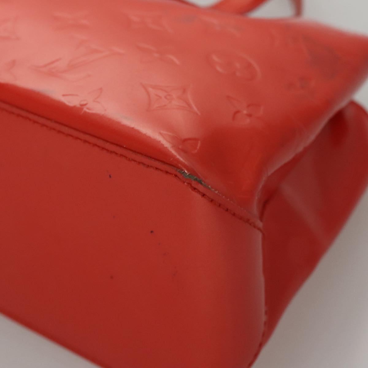 LOUIS VUITTON Monogram Vernis Wilshire PM Hand Bag Orenge M93644 LV 107674