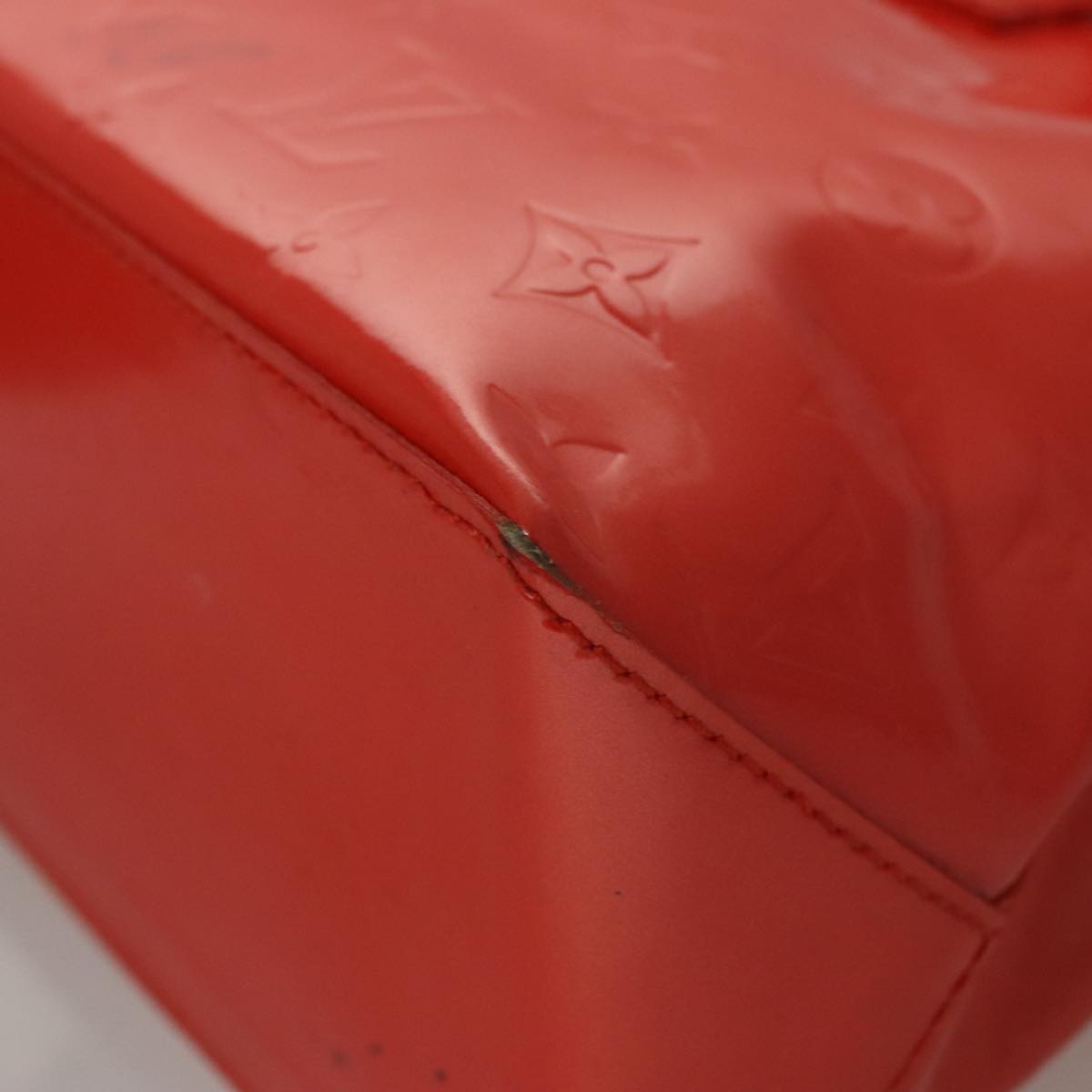 LOUIS VUITTON Monogram Vernis Wilshire PM Hand Bag Orenge M93644 LV 107674
