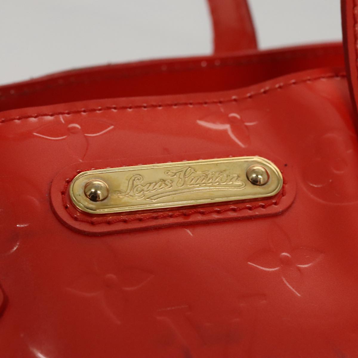 LOUIS VUITTON Monogram Vernis Wilshire PM Hand Bag Orenge M93644 LV 107674