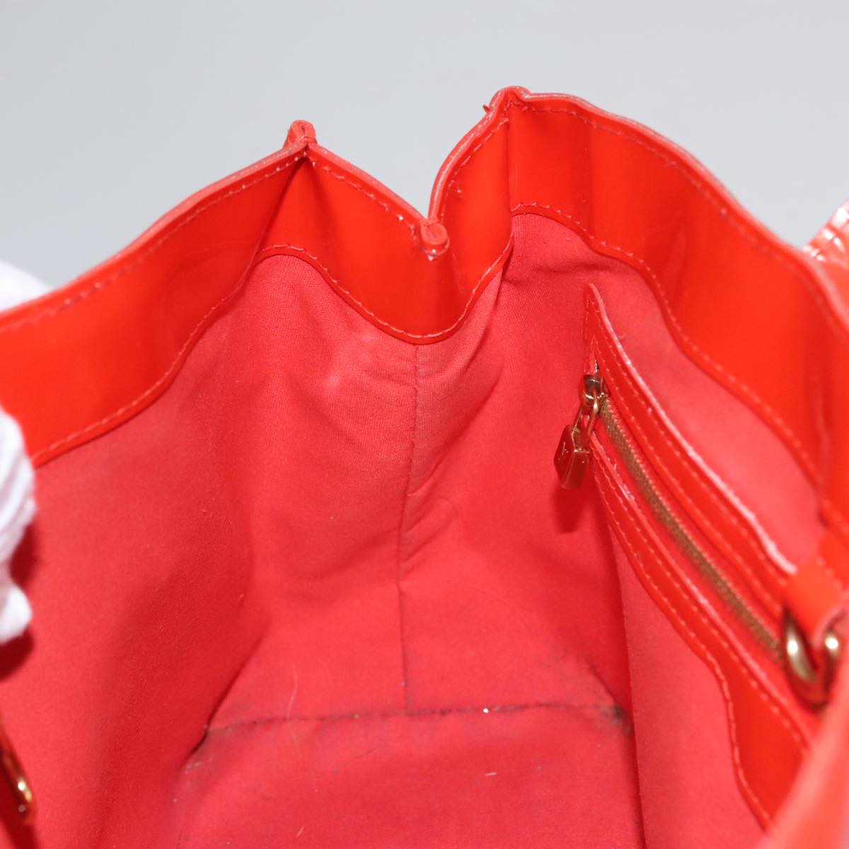 LOUIS VUITTON Monogram Vernis Wilshire PM Hand Bag Orenge M93644 LV 107674