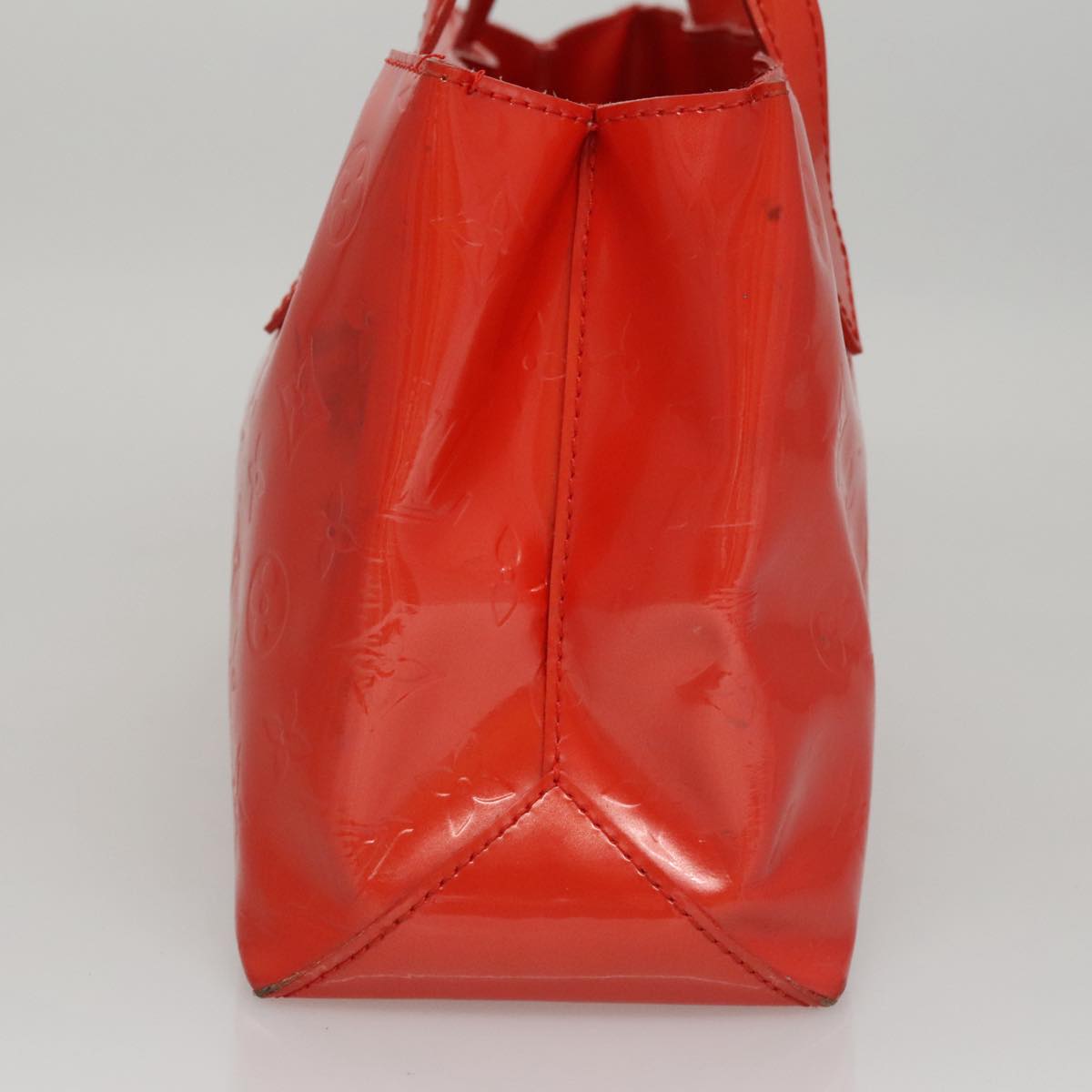 LOUIS VUITTON Monogram Vernis Wilshire PM Hand Bag Orenge M93644 LV 107674
