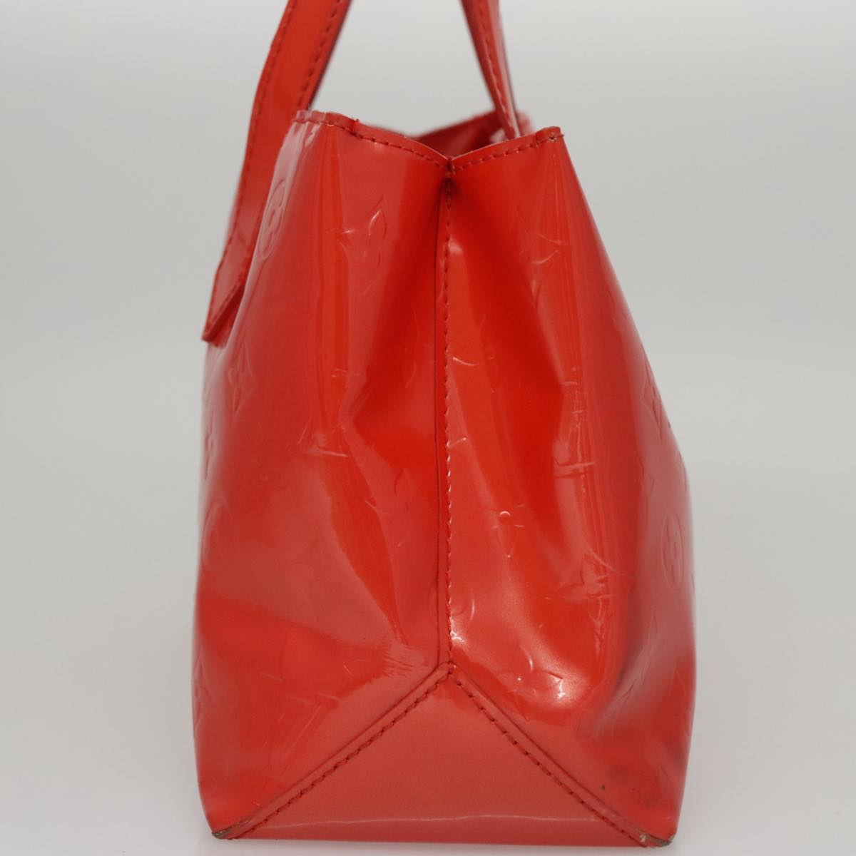 LOUIS VUITTON Monogram Vernis Wilshire PM Hand Bag Orenge M93644 LV 107674