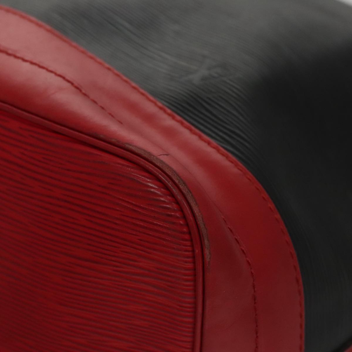 LOUIS VUITTON Epi Noe Shoulder Bag Bicolor Black Red M44017 LV 107678