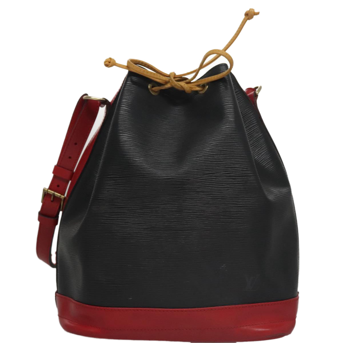 LOUIS VUITTON Epi Noe Shoulder Bag Bicolor Black Red M44017 LV 107678