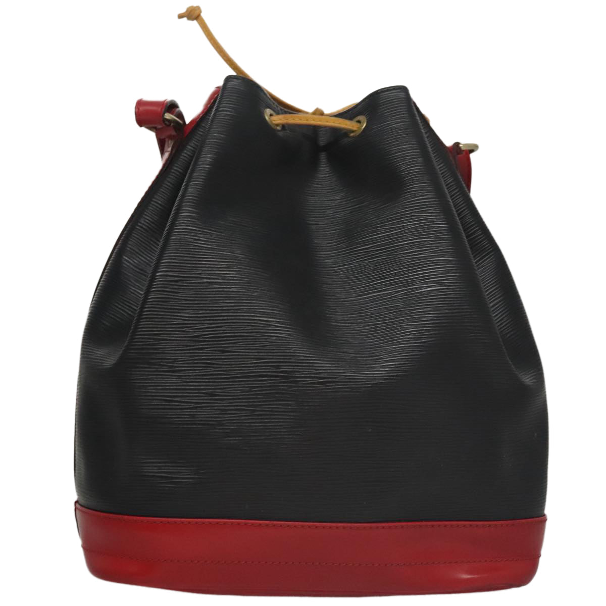 LOUIS VUITTON Epi Noe Shoulder Bag Bicolor Black Red M44017 LV 107678
