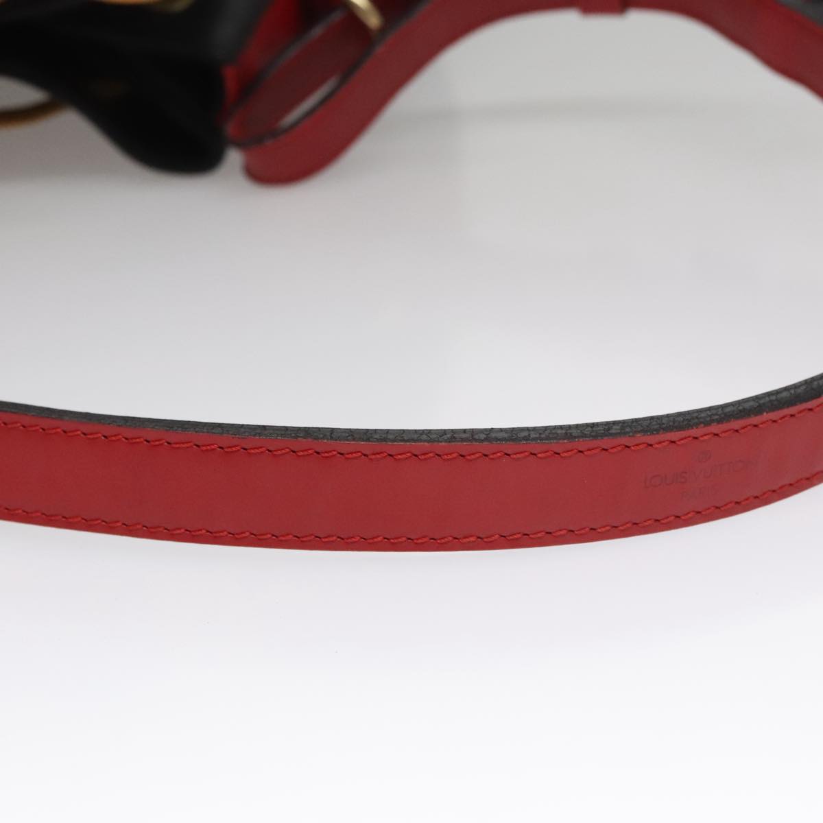 LOUIS VUITTON Epi Noe Shoulder Bag Bicolor Black Red M44017 LV 107678
