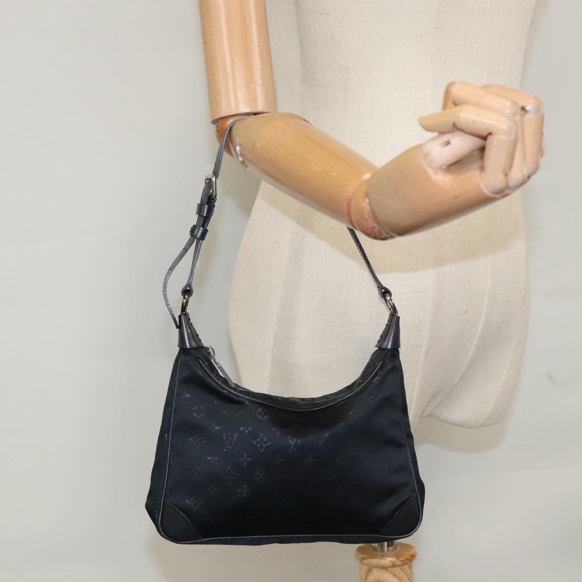 LOUIS VUITTON Monogram Satin Little Boulogne Shoulder Bag M92142 LV 107690